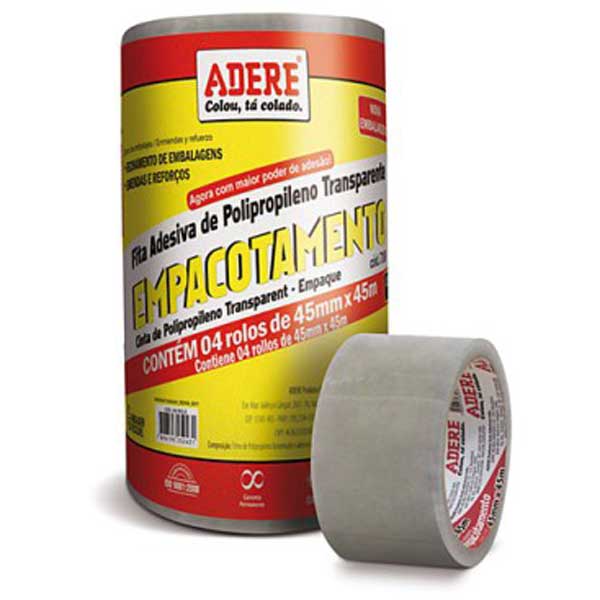 FITA DE EMPACOTAMENTO TRANSPARENTE 45X45 C/4 ADERE