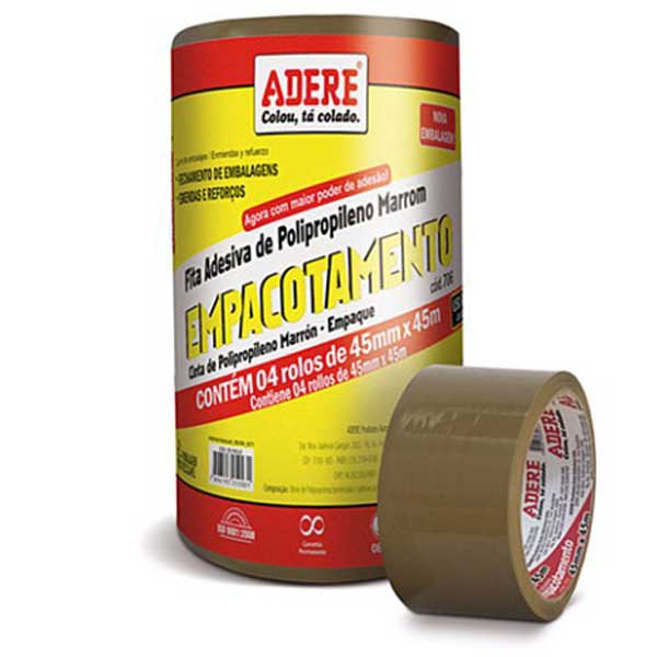 FITA EMPACOTAMENTO MARROM 45X45 ADERE