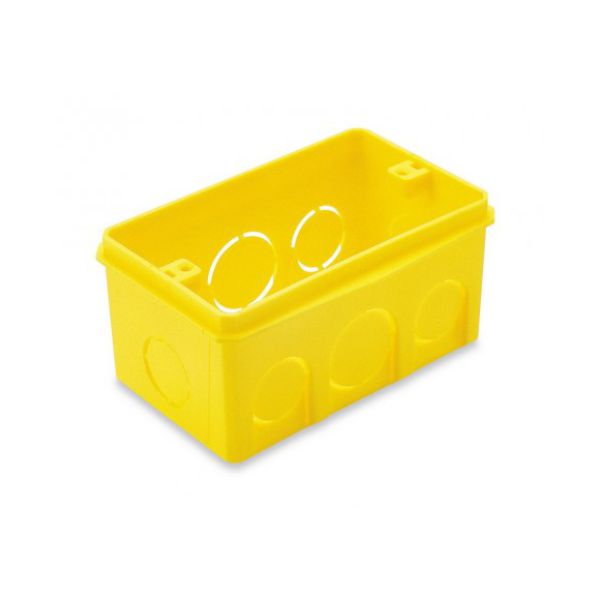 CAIXA LUZ 4X2  PLASTICA  RETANGULAR TRAM.